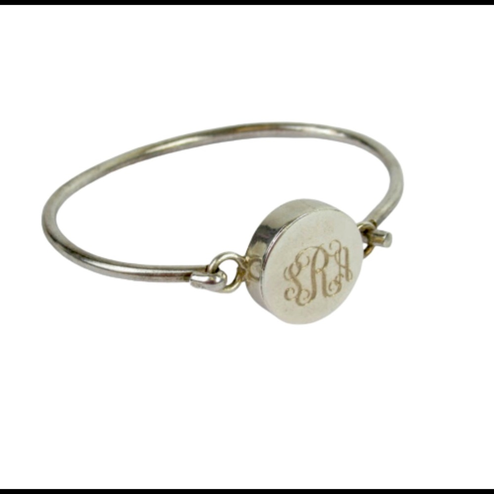 Sterling Silver Monogrammed Bangle - image 1